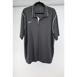 Nike Dri-Fit Embroidered Logo Black Polo Size XL Men's